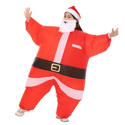 China Blow Up Cosplay Costume Christmas Party Inflatable Santa Claus Costume For Kid Children for sale