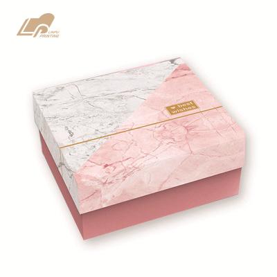 China 2022 Marbling Recycled Materials Gift Box Packaging Gift Box With Gold Foil Stamping Large Luxury Gift Boxes for sale