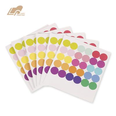 China Adhesive Sticker Custom Printed Colorful Round Sticker Decorative Kraft Paper Sticker for sale