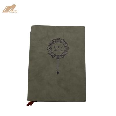 China Printed Custom A5 Leather Diary Notebook With Pen Journal PU Notebook for sale