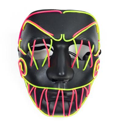 China Sound Activated El Wire Custom Scary Halloween Led Mask Led Mask Halloween for sale