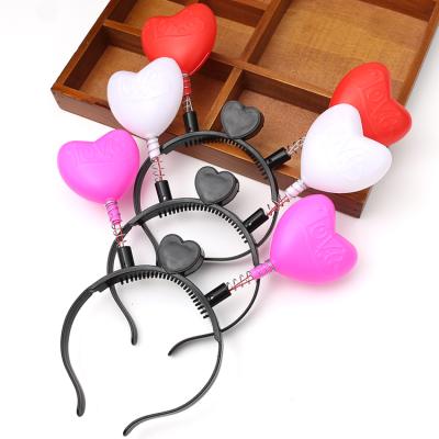 China 2022 Hot Selling Constant Light Headband Carnival Dress LED Head Hair Band With Heart Shape For Valentine's Day Party for sale