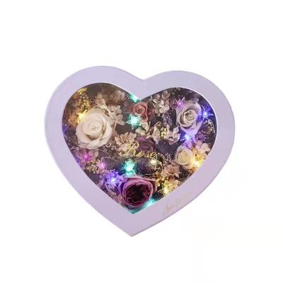 China Recycled Materials 2022 Custom Logo Valentine's Day Heart Shaped Paper Packaging Tube Box Gift Gift Boxes For Flower Clothing Chocolate for sale