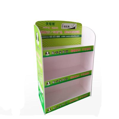 China Chinese Manufacturer Product Display Flat Packing Cardboard Floor Display Rack Shelf for sale