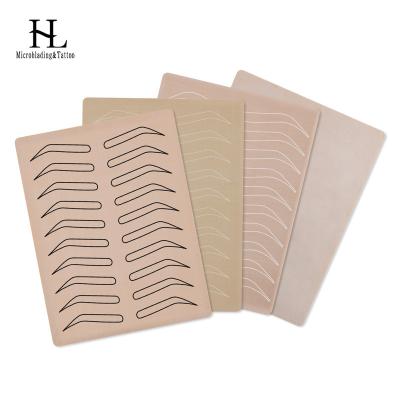 China Popular Permanent Makeup Academy No Ink Dual PMU Training Pad Sides Printed Microblading Permanent Makeup Brows Tattoo Practice Skin for sale