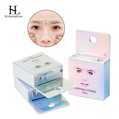 China Training Schools China Manufacturer Eyebrow Measuring Tools Eyebrow 10m Pre-ink White Line Make Up Liner Dying Wire For Permanent Make Up for sale