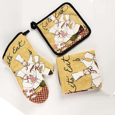 China Simple Design Christmas Oven Glove and Pot Holder Printed for sale