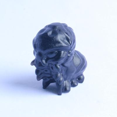 China Naturally Hand-Carved Crystal Art Natural Black Obsidian Cartoon Godzilla Monster Crystal Effigy for sale