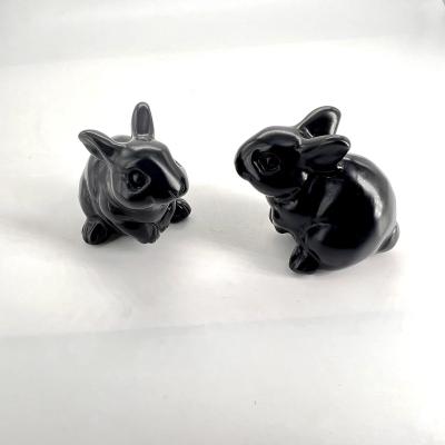 China China Hot Sale Natural Crystal White Marble Obsidian Animal Crystal Rabbits for sale