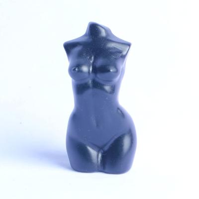 China China Wholesale Natural Black Obsidian Opens Crystal Women Body Female Model for Home Decoration for sale