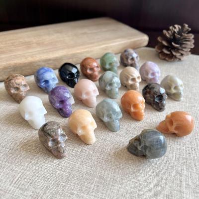 China China Hot Selling Crystal Therapy Colorful Gemstone Small Size Crystal Skulls for sale