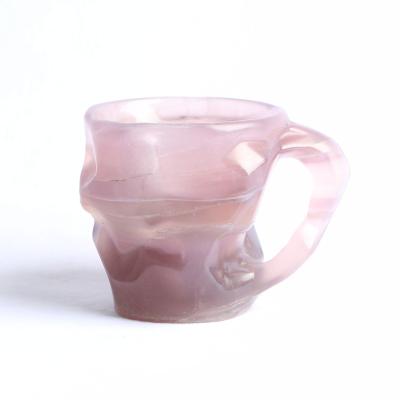 China China Natural Crystal Hand Carved Crystal Gemstones Fluorite Leopard Cups for sale