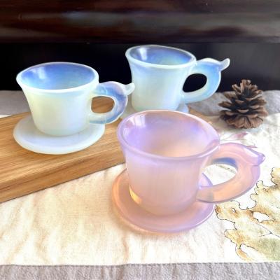 China Wholesale High Quality Crystal Gemstone Pink Opal Coffee Mug Cups From China for sale