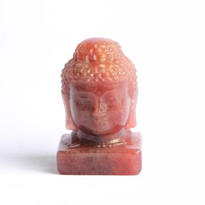 China China Wholesale Polished Gemstones Carved Crystal Strawberry Buddhas Statues for sale