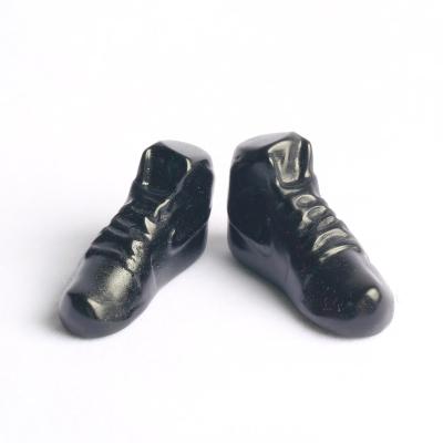 China China Wholesale New Shape Obsidian Crystal Hand Carved Crystal Shoes Figure for sale