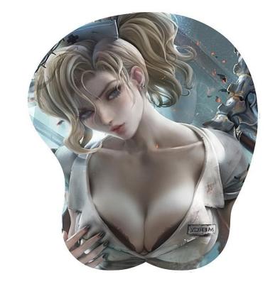 China BEAUTY PASSIONATE creative two-dimensional soft silicone 3d mousepad sexy support bowl mouse pad for sale