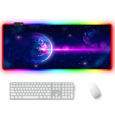 China Large RGB Mouse Pad Gamer XXL Large Mousepad HOT Glow Mouse Pad PC Desk Gaming Mat With Backlit for sale