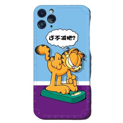 China Shockproof Funny Cartoon Cat Painting Phone Case Back Cover Soft Silicone Cases for sale