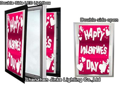 China Black Single / Double Sided Ultra Thin LED Light Box Signs For Hotel for sale