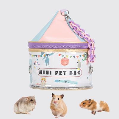 China Eco-Friendly Small Animals Hamster Accessories Travel Hedgehog Nest Carrier Small Pet Cage Carrier Bag Carry Box Kennel Takeaway Bed for sale