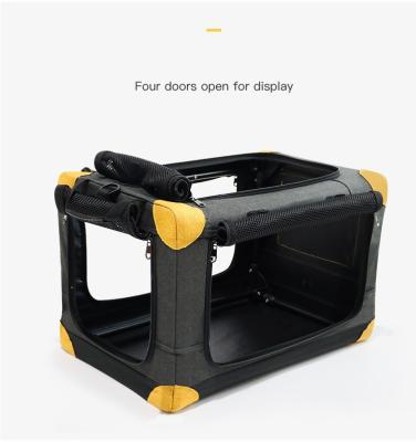 China One-Key Folding Car Seat Bag Breathable Portable All-in-One Pet Cages Carriers Houses Large Kennel for sale