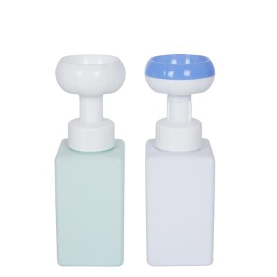 China Plastic Foam Cosmetic Pump Bottles Hand Soap Dispenser With Flower Foam Shape 250ml 450ml PETG Bottle for sale