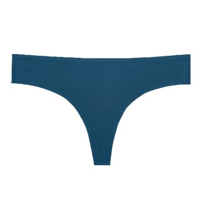 China Women's One-Piece Thong Stretch Comfort Thong NO--Show Breathable Invisible Middle Waist Seamless Panties for sale