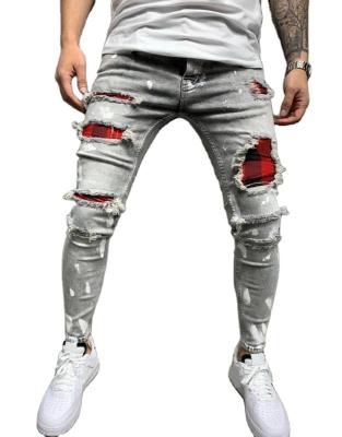 China New Washed Men's Jeans Denim Pants Viable Slim Black Friday Casual Ripped Leisure Men's Trousers Jeans With Hole for sale