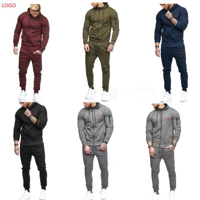 China Autumn Winter Fashion Mens Long Sleeve Casual Long Sleeve Hoodies Two Piece Set Customize Design Brand Logo Men Tracksuits for sale