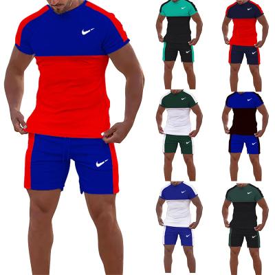 China Summer QUICK DRY High Quality Tracksuit Brand Custom Logo Beach Wear Pants Two Piece Men Shorts Set T-shirt for sale