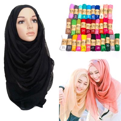 China 2019 Cotton Fashion Shawl Design Elegant Muslim Women Soft Cotton Long Scarf for sale