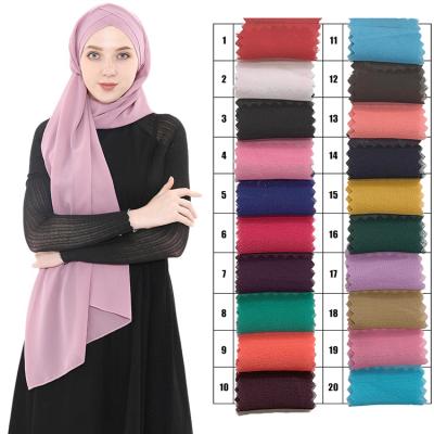 China Pashmina 2019 Commodities Buckle Chiffon Hijab Hijab Shawl Double Cover Scarf Cheap Head Moment for sale