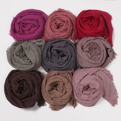 China Fashionable Cheap Soft Muslim Pleat Hijab Lady Wrap Scarf Hijab Women Promotion Muslim Shawl Wrap Pleat Hijab for sale