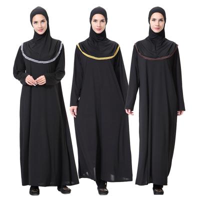 China New Fashionable Islamic Kaftan Maxi Muslim Women Long Dress 100%Polyester Clothing Robe for sale