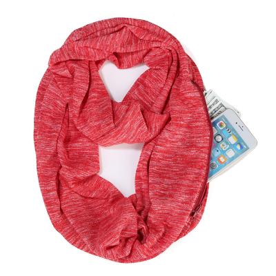 China Pop fashion unisex travel scarves jump infinity soft lightweight scarf fashion travel unisex scarf wholesale quality convertible scarf with zipper for sale