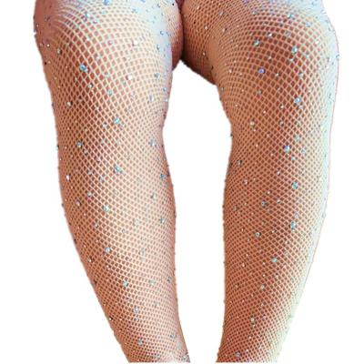 China Breathable diamond socks kids fishnet tights fishne girl tights fashion hollow out  net stockings for children for sale