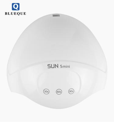 China ABS BLUEQUE 24w polish led nail dryer and mini UV led nail gel lamp internal digital display for sale