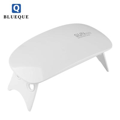 China ABS 6W Nail Dryer Machine LED Lamp White USB Cable Home Use Micro UV White Portable Nail UV Gel Varnish Nail Dryer 3 LED Lamp Nail Art Tools for sale