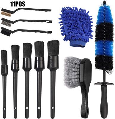 China No Wheel Tire Brush Automobile Motor Motorcycle Cleaning Brush Set 11 Pieces for sale