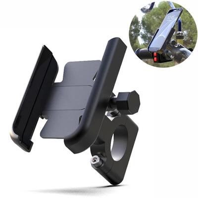 China None Aluminum Alloy Motorcycle Bike Bicycle Phone Holder For 4-7 Inch Smartphone GPS 20-30mm Handlebar Mount Motorcycle Accessories for sale