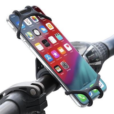 China Mobile Silica Gel Bike Phone Holder Bicycle Cell Phone Holder Motorcycle Suporte Celular For iPhone Samsung Xiaomi Navigation Mobile Bracket for sale