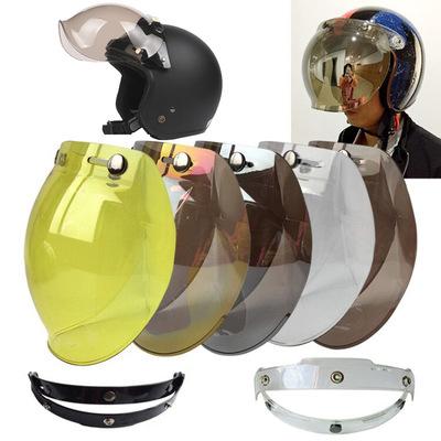 China Brief & Single Color Open Face Helmet Sun Visor Capacete Lens Capacete Bubble Shield Motorcycle Helmets Accessory for sale