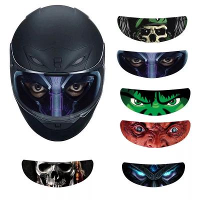 China Motorcycle Bike Helmet Visor Waterproof Removable Sticker Cool Decal 6 Style for sale