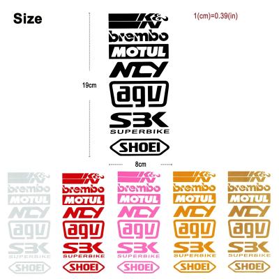 China PET 1 Set Motorcycle Side Stripe Bike Helmet Sticker Reflective Car Styling Vinyl Decal For YAMAHA Honda KTM Kawasaki New Design for sale