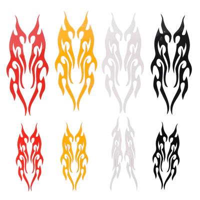 China 2PCS Vinyl Motorcycle Car Flame Sticker Ghost Flame Sticker Waterproof Motorcycle Modified Accessories Decorative Stickers for sale