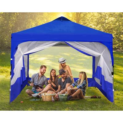 China Sun Rain Protection 10x10Ft Pop Up Instant Folding Canopy Tent Canopy Shelter With Stylish Church Window Outdoor Pavilion for sale