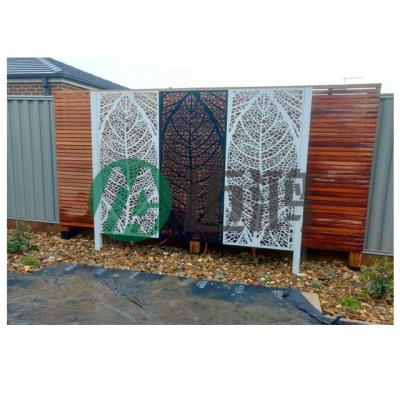 China Wholesale Price Easily Assembled Laser Cut Decorative Metal Garden Fence and Wall Panel for sale