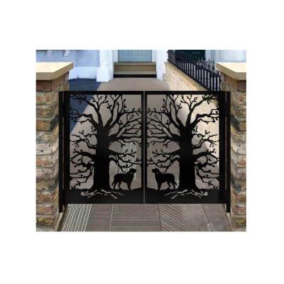 China Factory Price Easily Assembled Custom Ornamental Fencing , Laser Cut Wrought Iron Fence And Gate For Gardens for sale