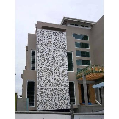 China Easily Assembled Decorative Laser Cut Metal Screen Building Wall Facade Panel for sale