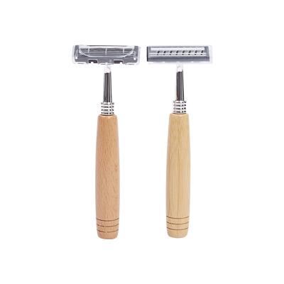 China Eco-friendly Home Hotel Spa Bamboo Handle Disposable Hotel Removal Razor for sale